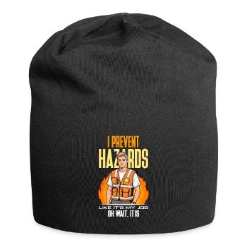 Safety Officer I Prevent Hazards Safety Management - Jersey Beanie - black - Front