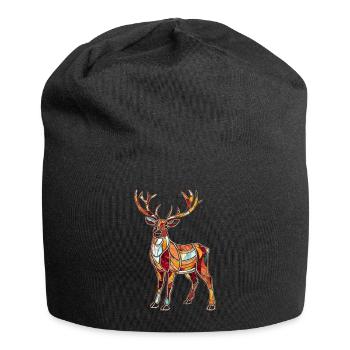 Reindeer Deer Xmas Reindeer Christmas Christmas - Jersey Beanie - black - Front