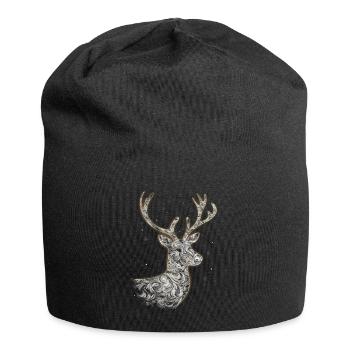 Reindeer Deer Xmas Reindeer Christmas Christmas - Jersey Beanie - black - Front