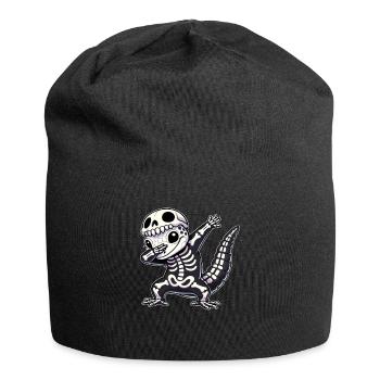Halloween Squelette Mignon Gecko Hommes Femmes - Bonnet en jersey - noir - Devant