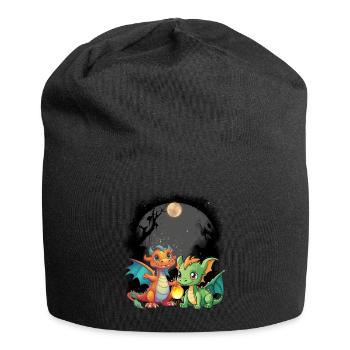 mystisch Drache Drachen Märchen Märchenfigur - Jersey-Beanie - Schwarz - Vorne