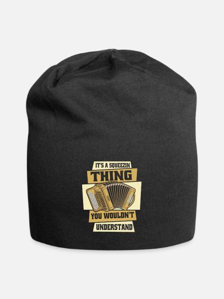 Akkordeon - Jersey-Beanie - Schwarz