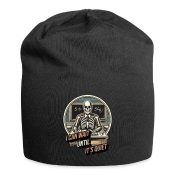 Lustiges Lehrer Halloween Spruch der warten kann - Jersey-Beanie - Schwarz - Vorne