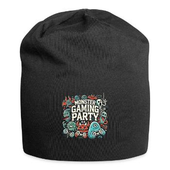 Gamer monster gaming party design - Jersey Beanie - black - Front