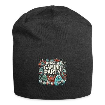Gamer monster gaming party design - Jersey Beanie - charcoal grey - Front