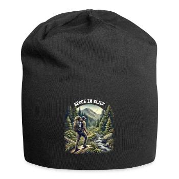 Mountains in view - Jersey Beanie - black - Front
