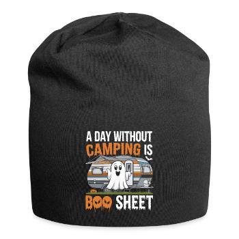 A Day Without Camping Is Boo Sheet Ghost Halloween - Jersey-Beanie - Schwarz - Vorne