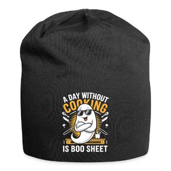 A Day Without Cooking Is Boo Sheet Ghost Halloween - Jersey-Beanie - Schwarz - Vorne