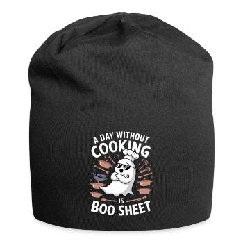 A Day Without Cooking Is Boo Sheet Ghost Halloween - Jersey-Beanie - Schwarz - Vorne