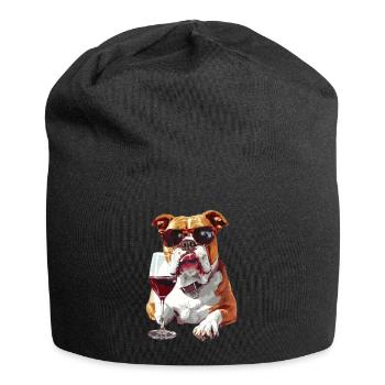Bulldogge - Jersey-Beanie - Schwarz - Vorne