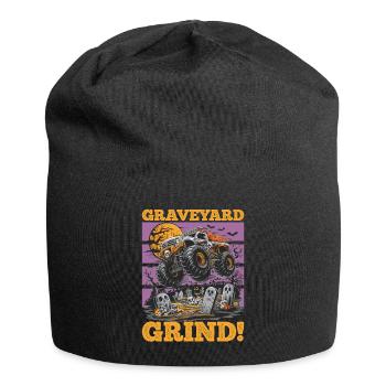 Monster Truck Halloween Graveyard Grind! - Jersey Beanie - black - Front