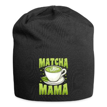Matcha Green Bubble Tea Latte Boba Matcha Mama - Jersey-Beanie - Schwarz - Vorne