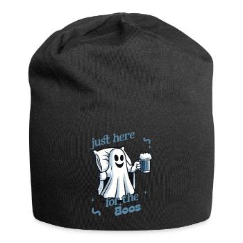 Funny Halloween Alcohol Lover Ghost Party - Jersey Beanie - black - Front