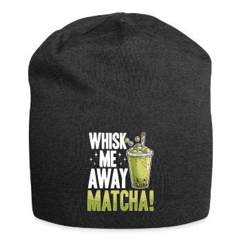 Matcha Green Bubble Tea Latte Boba - Jersey-Beanie - Anthrazit - Vorne