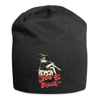 Let's Go Ghouls Funny Halloween Girl - Jersey Beanie - black - Front