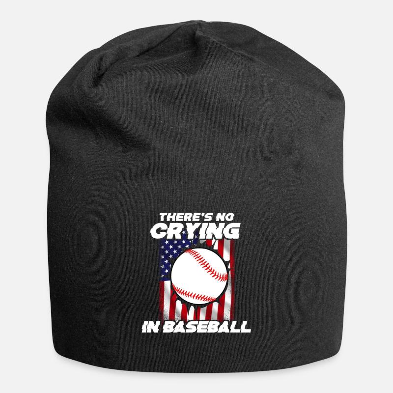Baseball Sport Baseballspieler Pitcher Catcher USA - Jersey-Beanie - Schwarz