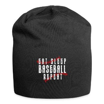 Baseball Sport Baseballspieler Pitcher Catcher USA - Jersey-Beanie - Schwarz - Vorne