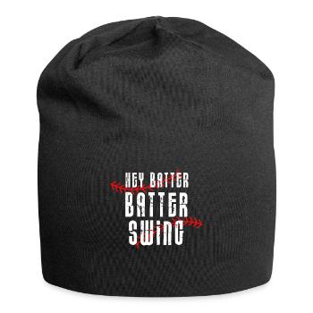 Baseball Sport Baseballspieler Pitcher Catcher USA - Jersey-Beanie - Schwarz - Vorne