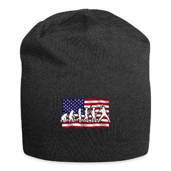Baseball Sport Baseballspieler Pitcher Catcher USA - Jersey-Beanie - Anthrazit - Vorne