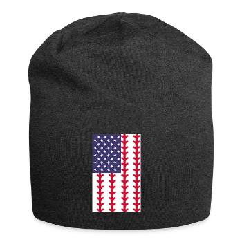 Baseball Sport Baseballspieler Pitcher Catcher USA - Jersey-Beanie - Anthrazit - Vorne