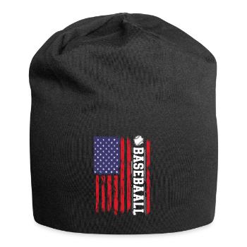 Baseball Sport Baseballspieler Pitcher Catcher USA - Jersey-Beanie - Schwarz - Vorne