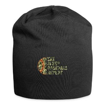 Baseball Sport Baseballspieler Pitcher Catcher USA - Jersey-Beanie - Schwarz - Vorne