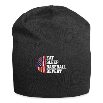 Baseball Sport Baseballspieler Pitcher Catcher USA - Jersey-Beanie - Anthrazit - Vorne