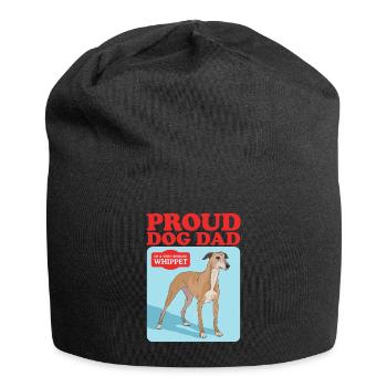 Whippet Dad Petit lévrier anglais Cadeau - Bonnet en jersey - noir - Devant
