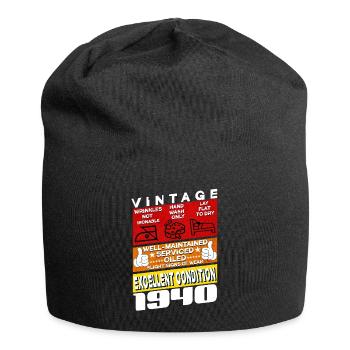 85 years old Vintage 1940 women & men Birthday - Jersey Beanie - black - Front