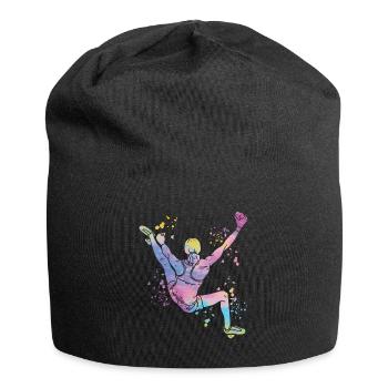 Boulderer Colorsplash Boulder Bouldern - Jersey-Beanie - Schwarz - Vorne