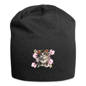 La vie est meilleure avec les chats - Bonnet en jersey - noir - Devant