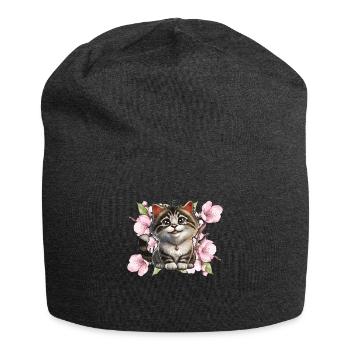 La vie est meilleure avec les chats - Bonnet en jersey - charbon - Devant