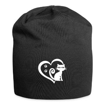 La vie est meilleure avec les chats - Bonnet en jersey - noir - Devant