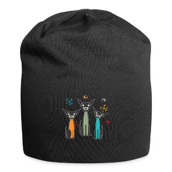 La vie est meilleure avec les chats - Bonnet en jersey - noir - Devant