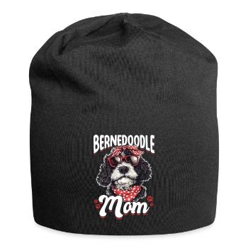 Bernedoodle Dog Breed Bernedoodle Mom - Jersey Beanie - black - Front