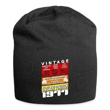 48 years old Vintage 1977 women & men Birthday - Jersey-Beanie - Schwarz - Vorne