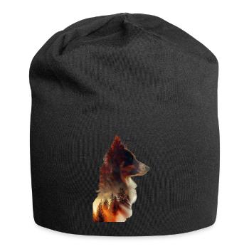 Border Collie - Bonnet en jersey - noir - Devant