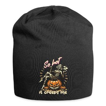 tellement chaud que ça me fait peur Lustiger Halloween Spruch - Bonnet en jersey - noir - Devant