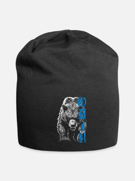 Odin Grizzly Bear Norse Mythology Norse - Jersey Beanie - black