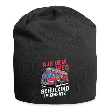Aus dem Weg Schulkind im Einsatz Einschulung - Jersey-Beanie - Schwarz - Vorne