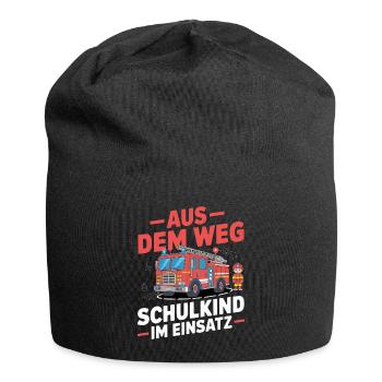 Aus dem Weg Schulkind im Einsatz Einschulung - Jersey-Beanie - Schwarz - Vorne