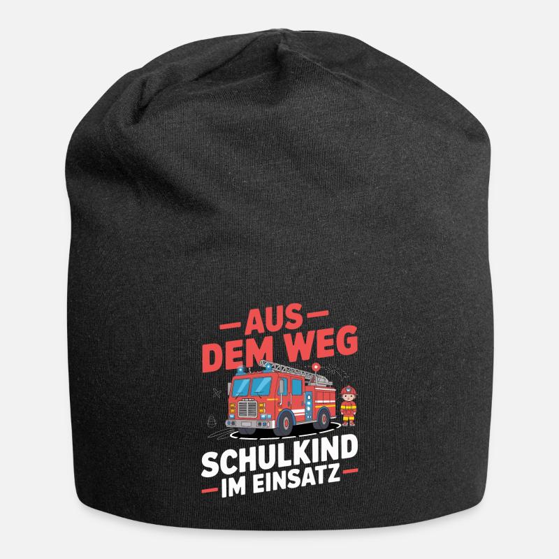 Aus dem Weg Schulkind im Einsatz Einschulung - Jersey-Beanie - Schwarz