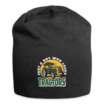 Tracteur Trekker Agriculteur Agriculteur Ferme Tracteur Champ - Bonnet en jersey - noir - Devant