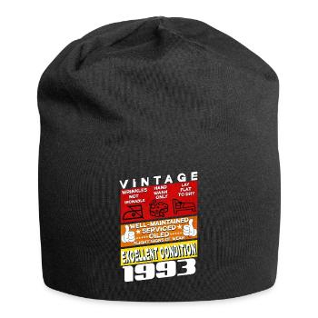 32 years old Vintage 1993 women & men Birthday - Jersey-Beanie - Schwarz - Vorne