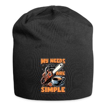 Tree Surgeon My Needs Are Simple Forest Worker - Jersey Beanie - black - Front