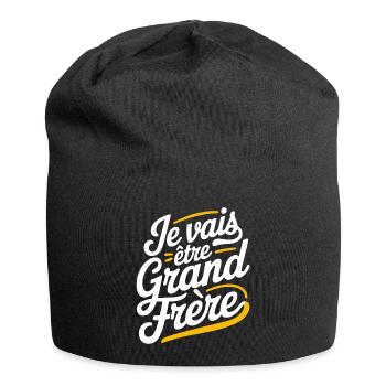 Je vais être grand frère - Bonnet en jersey - noir - Devant