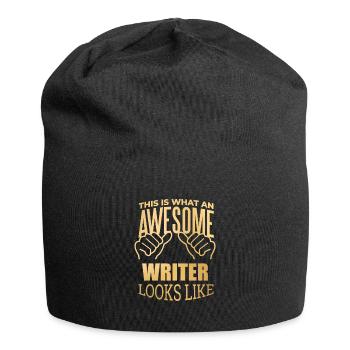 Schreiben Schreiben Schreiben - Jersey-Beanie - Schwarz - Vorne