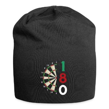 Dart Geschenk Dartboard Dartspieler Bullseye - Jersey-Beanie - Schwarz - Vorne
