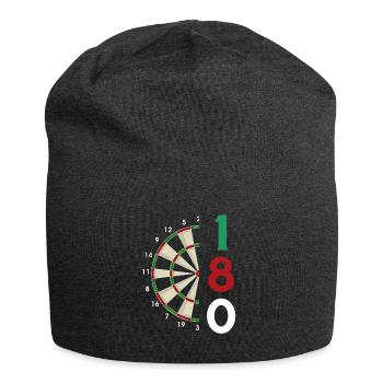 Dart Geschenk Dartboard Dartspieler Bullseye - Jersey-Beanie - Anthrazit - Vorne