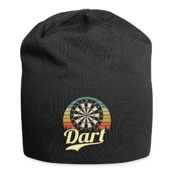 Dart Geschenk Dartboard Dartspieler Bullseye - Jersey-Beanie - Schwarz - Vorne